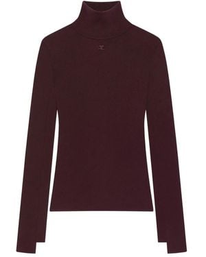 Courreges モックネック セーター - パープル
