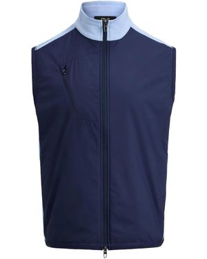 Ralph Lauren Mock-neck Zip-front Vest - ブルー