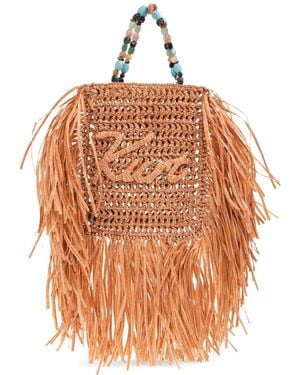 Kurt Geiger Mini Sac Cabas Kurt À Franges - Orange