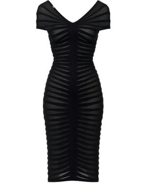 Elisabetta Franchi Slim-fit midi dress - Schwarz