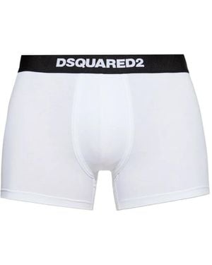DSquared² Logo Trunks - White