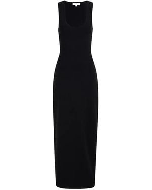 CAYET Nelly Scoop-Neck Ribbed Maxi Dress - Black
