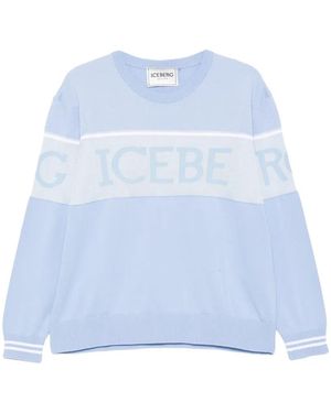 Iceberg Logo-Detail Sweatshirt - Blue