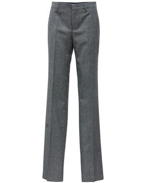 Tagliatore Houndstooth-Pattern Tailored Trousers - Grey
