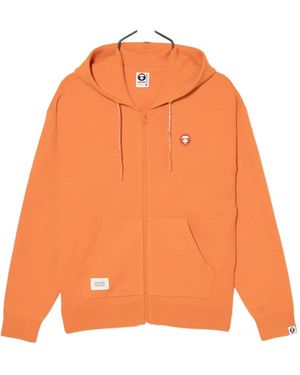 Aape By A Bathing Ape Hoodie Moonface - Orange