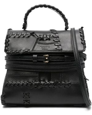 Moschino Bolso shopper de piel - Negro