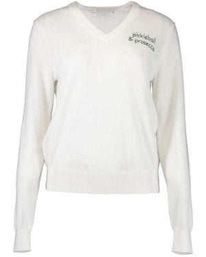 Lingua Franca Pickleball And Prosecco Sweater - White