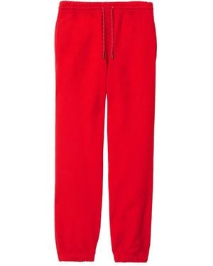Burberry Equestrian Knight Embroidered Cotton Pants