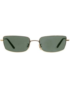 THISTLES The Jean Rectangle-Frame Sunglasses - Green