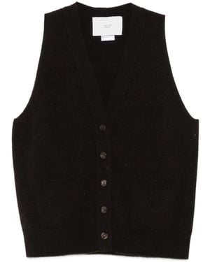 Vanisé Cashmere V-Neck Cardigan - Black