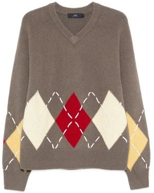 arch4 Sloane Pullover Mit Argyle-Muster - Grau