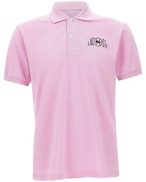 Lacoste Logo-Embroidered Polo Shirt - Pink