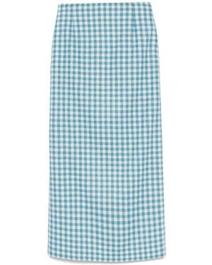 AURALEE Airy Maxi Skirt - Blue