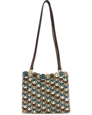 Rabanne Disc-Detailing Shoulder Bag - White