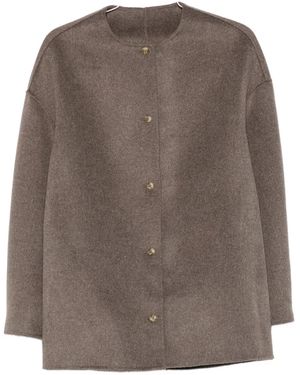 Loulou de Saison Dunne Button-Fastening Wool Jacket - Brown
