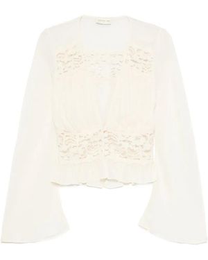 Arcina Ori Alessandra Lace-Trim Top - White