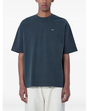 METALWOOD STUDIO Camiseta De Algodón Con Placa Del Logo - Azul