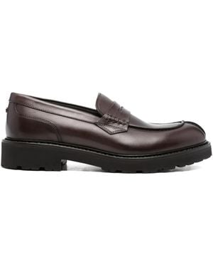 Canali レザー ペニーローファー - ブラウン
