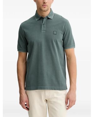 Marc O' Polo Logo-Patch Pique Polo Shirt - Green