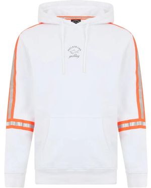Paul & Shark Stripe-Detail Hoodie - White