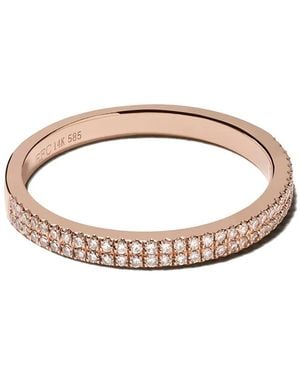 EF Collection Bague Eternity en or rose 14ct à détails de diamants - Blanc