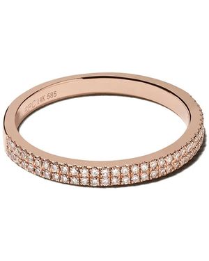 EF Collection 14Kt Rotgoldring Mit Diamanten - Weiß