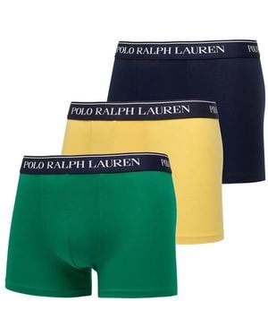 Polo Ralph Lauren Logo-Waistband Trunks (Set Of Three) - Green