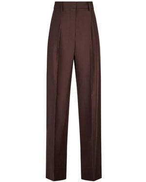 forte_forte Pleated Trousers - Brown