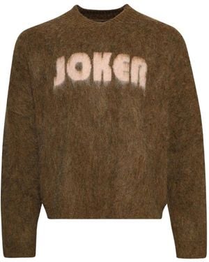 Martine Rose Letter-Detail Jumper - Green