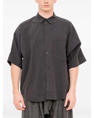 Jan Jan Van Essche Chest-Pocket Short-Sleeve Shirt - Grey