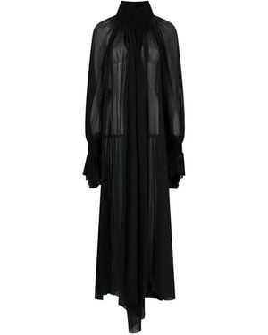 KHAITE Edgar Ruffled Dress - Black