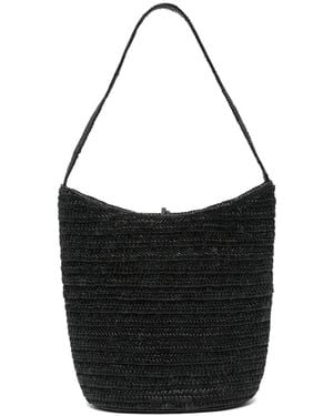 The Row Alma Woven Shoulder Bag - Black
