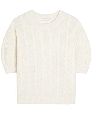 Lisa Yang Kenzie Cable-Knit Top - White