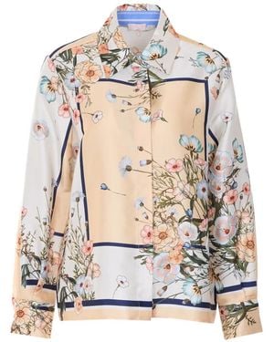 Liu Jo Floral-Print Long-Sleeve Shirt - White