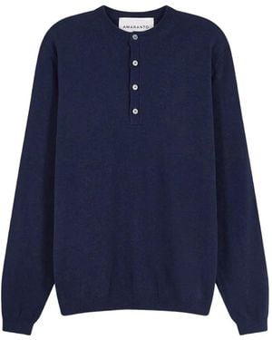 Amaranto Henley Jumper - Blue