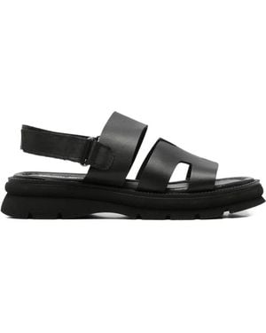 SERGIO MORETTI FIRENZE Touch-Strap Chunky-Sole Sandals - Black