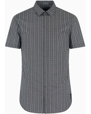 ARMANI EXCHANGE Graphic-Print Shirt - Grey