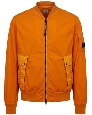 C.P. Company Lens-Detail Bomber Jacket - Orange