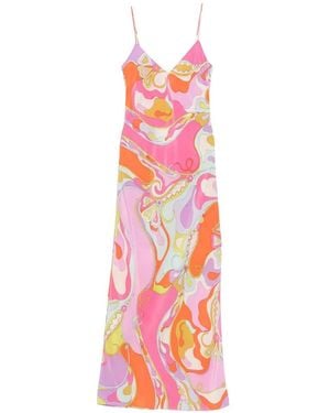PUCCI Iride-Print Silk Dress - White