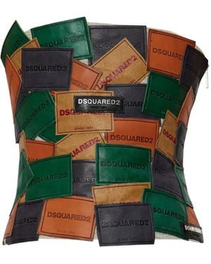 DSquared² X Better Top Senza Spalline Con Design Patchwork - Verde