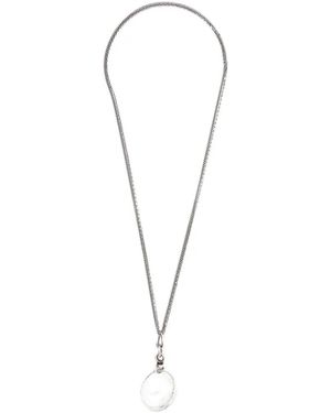 Werkstatt:münchen Multi-Chain Ring-Pendant Necklace - White