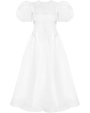 ANOUKI Abito Midi Con Maniche A Palloncino - Bianco