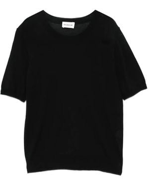 P.A.R.O.S.H. Short-Sleeve Round-Neck T-Shirt - Black