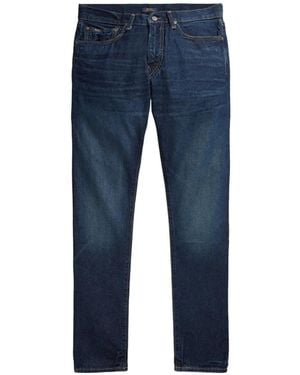 Polo Ralph Lauren Sullivan Embroidered-Logo Slim-Fit Jeans - Blue
