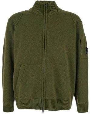 C.P. Company Cardigan Aus Wollgemisch - Grün