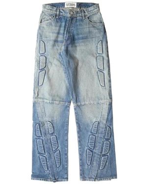 Satoshi Nakamoto Enduro Belt-Loop Buttoned Jeans - Blue