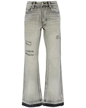 MISBHV Distressed Flared Jeans - Grey