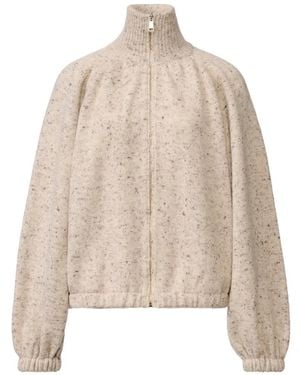 Fabiana Filippi Zip-Up Flecked Cardigan - Natural