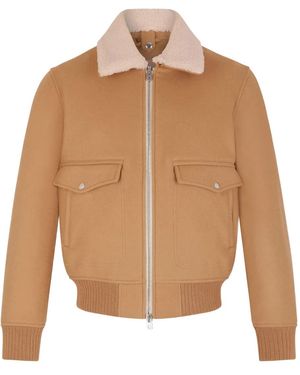 Fursac Fleece-Collar Jacket - Natural