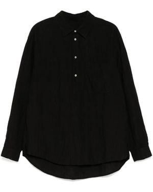 CROQUIS Crease-Effect Shirt - Black